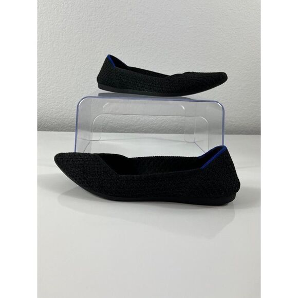 Rothy's The Point Black Honeycomb Knit Flats *NO SIZE NO INSOLES* Size 5.5 READ - Picture 1 of 10